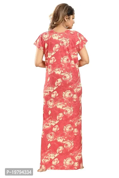 Hosiery Floral Embroidery Feeding/Maternity Nighty/Night Gown For Women-thumb3