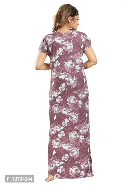 Hosiery Floral Embroidery Feeding/Maternity Nighty/Night Gown For Women-thumb3