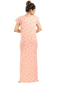 Hosiery Floral Embroidery Feeding/Maternity Nighty/Night Gown For Women-thumb1