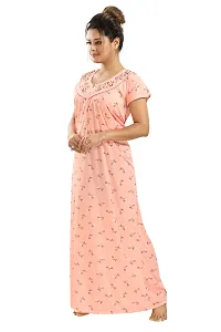 Hosiery Floral Embroidery Feeding/Maternity Nighty/Night Gown For Women-thumb3