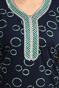 Heavy Sinker Premium Embroidery Nighty/Night Gown-thumb4