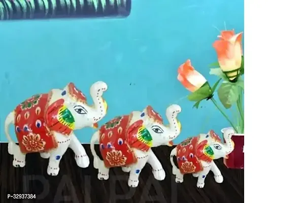 Handmade Elephant Statue for Living Room Decor and Gift Decorative Showpiece Pack of 6 Pieces  8 cm