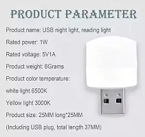 Innovations Plug in LED Night Light Mini USB LED Light Flexible USB LED Ambient Light Mini USB LED Light, LED Portable car Bulb, Indoor, Outdoor, Reading, Sleep (3 pcs)-thumb1
