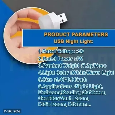 Innovations Plug in LED Night Light Mini USB LED Light Flexible USB LED Ambient Light Mini USB LED Light, LED Portable car Bulb, Indoor, Outdoor, Reading, Sleep (7 pcs)-thumb3