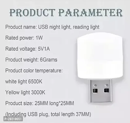 Innovations Plug in LED Night Light Mini USB LED Light Flexible USB LED Ambient Light Mini USB LED Light, LED Portable car Bulb, Indoor, Outdoor, Reading, Sleep (8 pcs)-thumb4