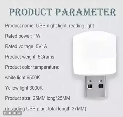 Innovations Plug in LED Night Light Mini USB LED Light Flexible USB LED Ambient Light Mini USB LED Light, LED Portable car Bulb, Indoor, Outdoor, Reading, Sleep (10 pcs)-thumb4