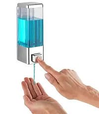 Twizzle Hand wash Dispenser Liquid Soap Shampoo Dispenser Pump Bottle Wall Mounted for Bathroom Kitchen Wash Basin (400ml,Pack of 1, Royal White)-thumb1