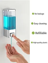 Twizzle Hand wash Dispenser Liquid Soap Shampoo Dispenser Pump Bottle Wall Mounted for Bathroom Kitchen Wash Basin (400ml,Pack of 1, Royal White)-thumb4