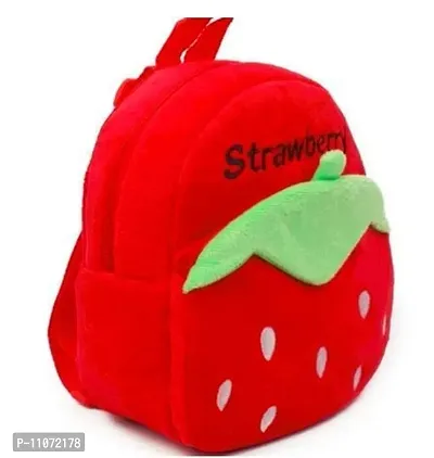 Kamview Soft Plush Backpacks Cartoon School Bag For Kids Boys Girls Baby (Red Strawberry, 2-5 Years)-thumb3