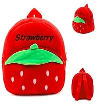 Kamview Soft Plush Backpacks Cartoon School Bag For Kids Boys Girls Baby (Red Strawberry, 2-5 Years)-thumb1