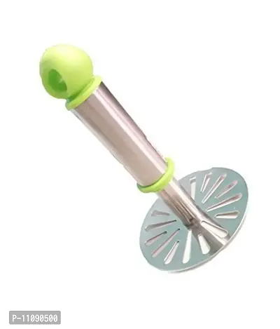 Kamview Stainless Steel Potato Vegetable Pav Bhaji Masher (Pack of 1, Multicolour)-thumb0