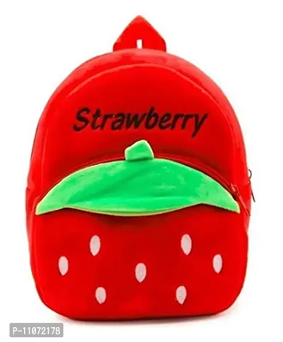 Kamview Soft Plush Backpacks Cartoon School Bag For Kids Boys Girls Baby (Red Strawberry, 2-5 Years)-thumb0