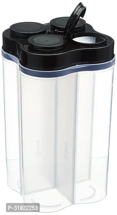 Stylish 4 Section Storage Container Jar for Cereal  with Lid, 2500 Ml-thumb3