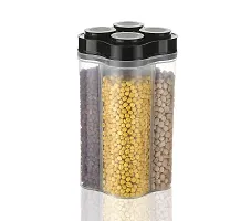 Stylish 4 Section Storage Container Jar for Cereal  with Lid, 2500 Ml-thumb1