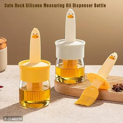 200 ml Oil Dispenser Bottle With cute duck Silicone oil and pastry Brush-thumb2