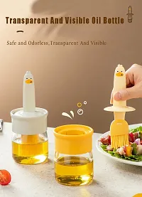 200 ml Oil Dispenser Bottle With cute duck Silicone oil and pastry Brush-thumb2