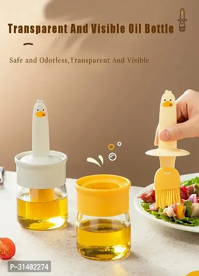 200 ml Oil Dispenser Bottle With cute duck Silicone oil and pastry Brush-thumb3