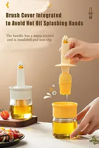 200 ml Oil Dispenser Bottle With cute duck Silicone oil and pastry Brush-thumb4