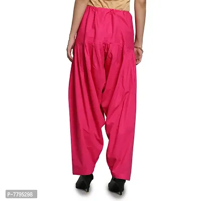 Draaz Impex Women's Premium Cotton Traditional Salwar, Pack of 3 - Free Size (Rani Pink, Yellow, Blue)-thumb5