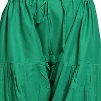 Draaz Impex Cotton Patiala Salwar (Pants) for Women's Premium Cotton Readymade Salwar Free Size Green-thumb3