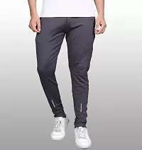 Mens Solid Regular Fit Polyster Fabric Casual Track pants Combo (Pack of 2)-thumb2