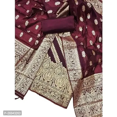 Classic Banarasi Silk Dress Material with Dupatta-thumb3