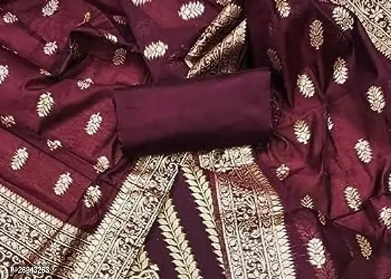 Classic Banarasi Silk Dress Material with Dupatta-thumb4