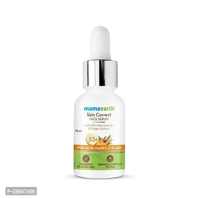 Mamaearth Skin Correct Face Serum With Niacinamide  Ginger Extract For Acne Marks  Scars, 15ml-thumb0