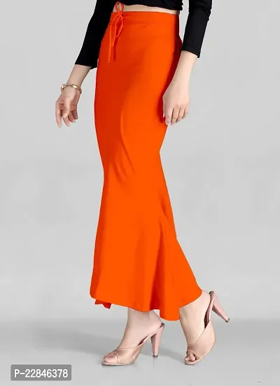 Reliable Orange Lycra Blend  Stitched Patticoats For Women-thumb3