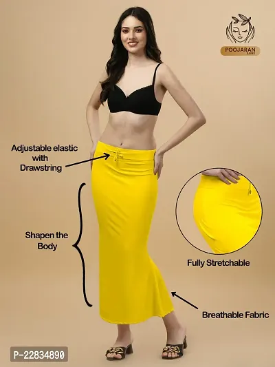 Stylish Yellow Polyester Spandex Solid Body Shaper For Women