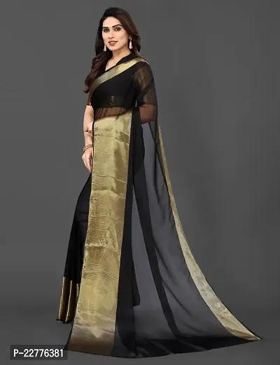 Fancy Chiffon Saree with Blouse Piece for Women-thumb2