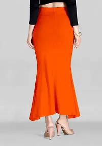 Reliable Orange Lycra Blend  Stitched Patticoats For Women-thumb1