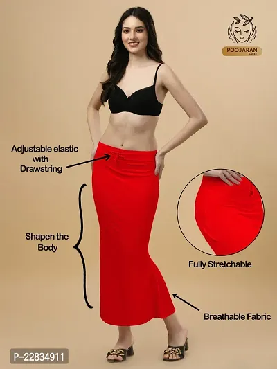 Stylish Red Polyester Spandex Solid Body Shaper For Women-thumb0