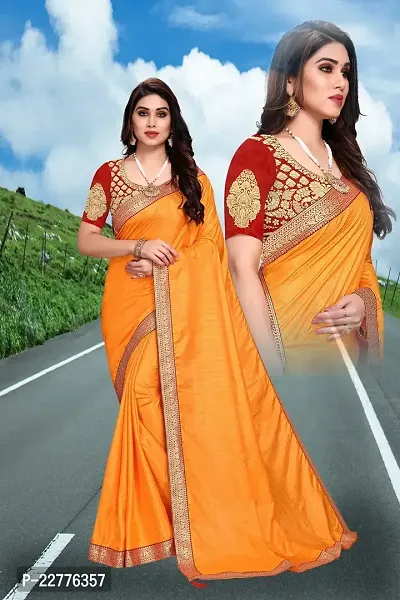 Fancy Chiffon Saree with Blouse Piece for Women-thumb0