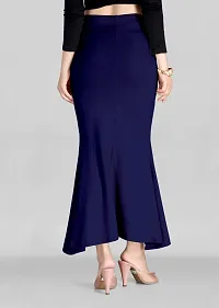 Reliable Navy Blue Lycra Blend  Stitched Patticoats For Women-thumb1