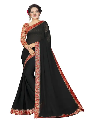 Fancy Chiffon Saree with Blouse Piece for Women