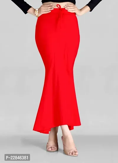 Reliable Red Lycra Blend  Stitched Patticoats For Women