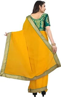 Fancy Chiffon Saree with Blouse Piece for Women-thumb1