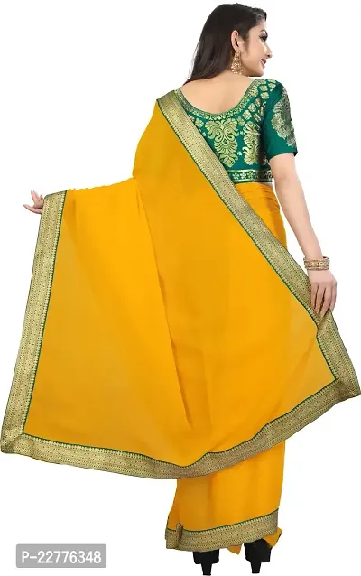 Fancy Chiffon Saree with Blouse Piece for Women-thumb2