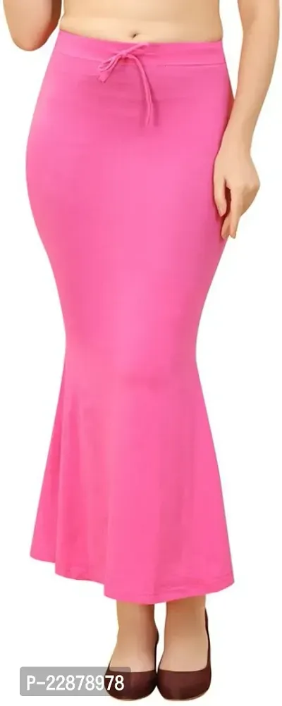 Pink Polyester Blend Saree Shapewear