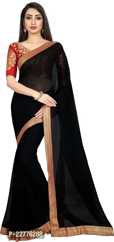 Fancy Chiffon Saree with Blouse Piece for Women