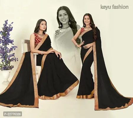 Fancy Chiffon Saree with Blouse Piece for Women