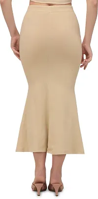 Stylish Beige Polyester Spandex Solid Tummy And Thigh Shaper For Women-thumb1