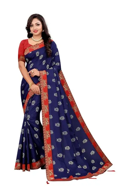 Latest Beautiful Silk Blend Saree with Blouse piece