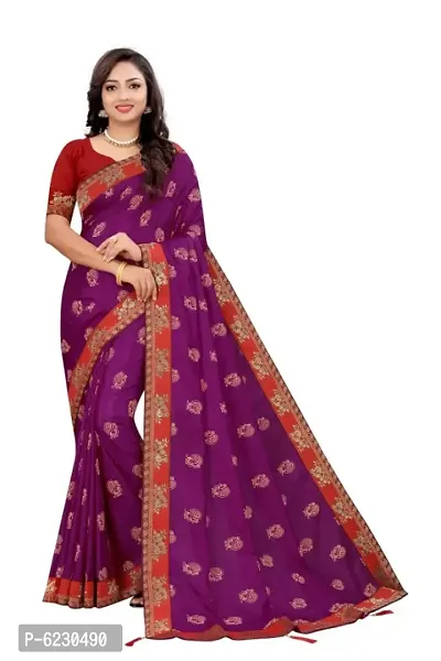 Latest Beautiful Silk Blend Saree with Blouse piece