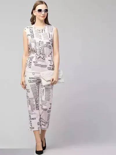 Stylish Crepe Basic Jumpsuit For Women