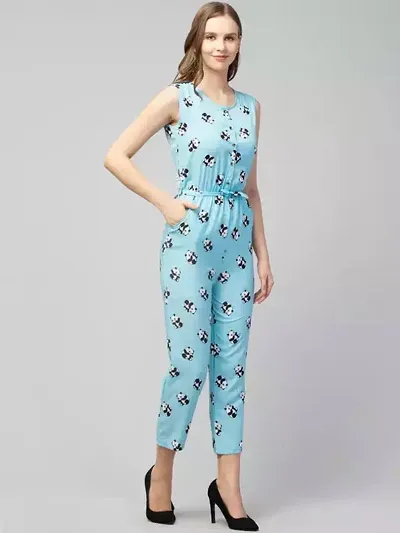 Stylish Crepe Basic Jumpsuit For Women