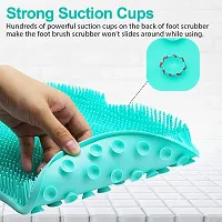 Jukkre Foot Cleaning Shower Mat, Apple Shape Scrub Massager Shower Feet Brush Deep Clean Exfoliate, Massage Brush Non-Slip Suction Cup, Feet Scrubber, Silicone Brush, Dead Skin Foot Care Massage- Green-thumb4