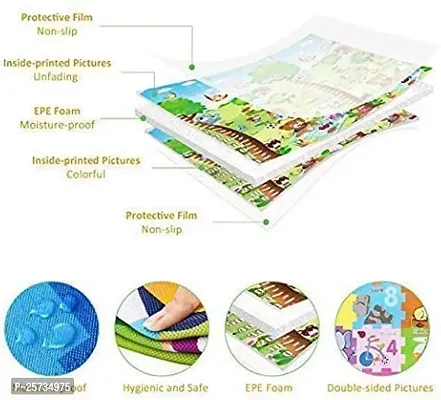 Jukkre Kid Baby Play Mat Floor Activity Happy Farm Rug Child Crawling Carpet, Double Sided Water Proof Baby Mat Carpet Baby Crawl Play Mat Kids Infant Crawling Play Mat Carpet Baby Gym Water-thumb5