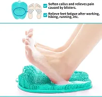 Jukkre Foot Scrubber Cleaner Massager, Shower Foot Massager Cleaner Brush with Non-Slip Suction Cups and Soft, for Foot Care, Foot Circulation  Reduces Foot Pain-thumb3